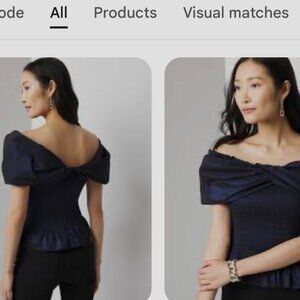 new WHITE HOUSE BLACK MARKET off shoulder taffeta bustier 0 xs